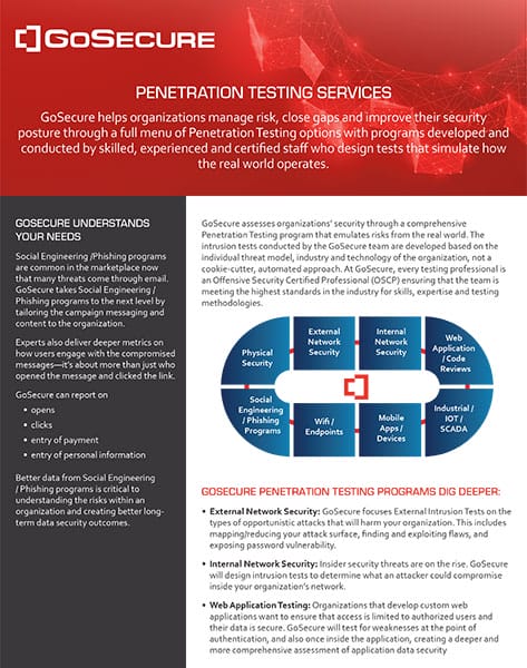 Penetration Testing Services Datasheet
